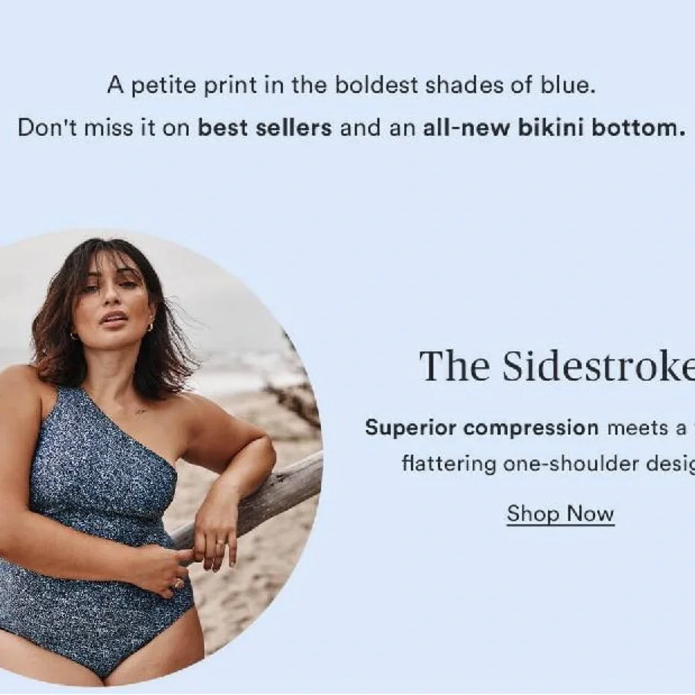 Summersalt The Side Stroke Limited Edition Mini Bloom Sky Blue New Size 18 - Picture 3 of 9